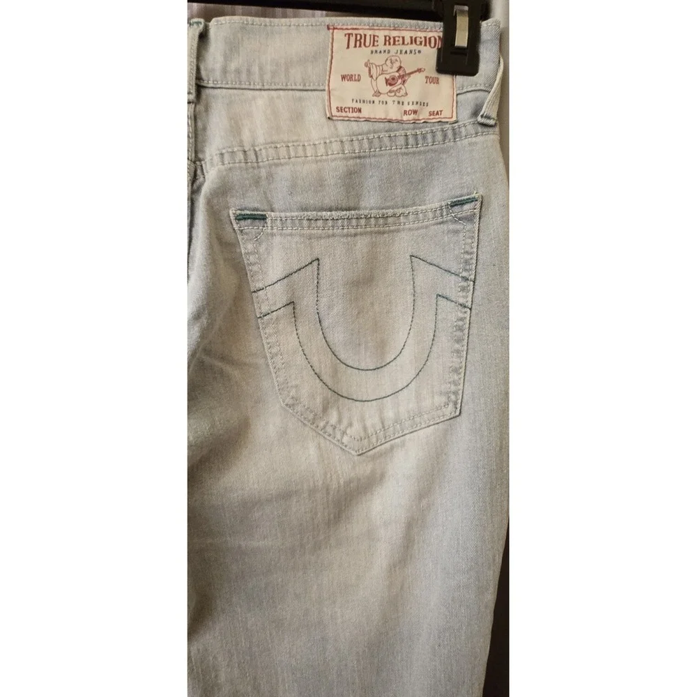 True Religion‎ Men's Jeans Size 29 Geno SN Distressed Slim Fit Light Wash Denim